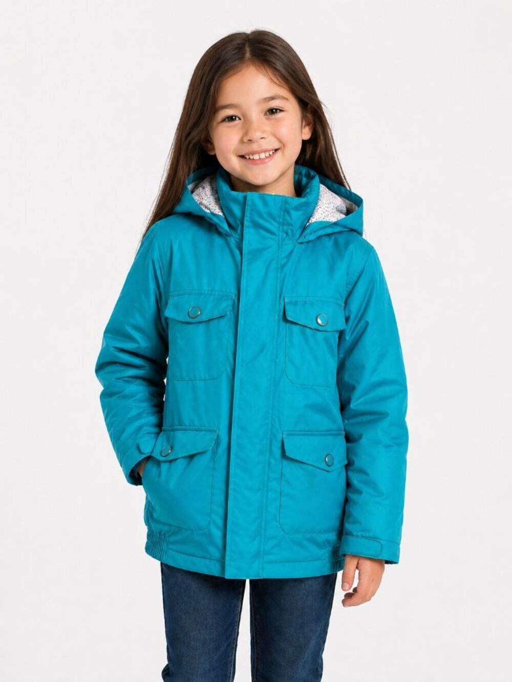 BURTON Dryride Ski Snowboard Hooded Jacket Girls Small Teal